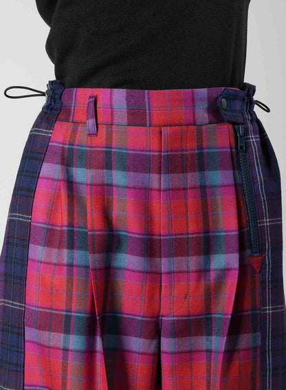 PLAID PANEL PANTS B