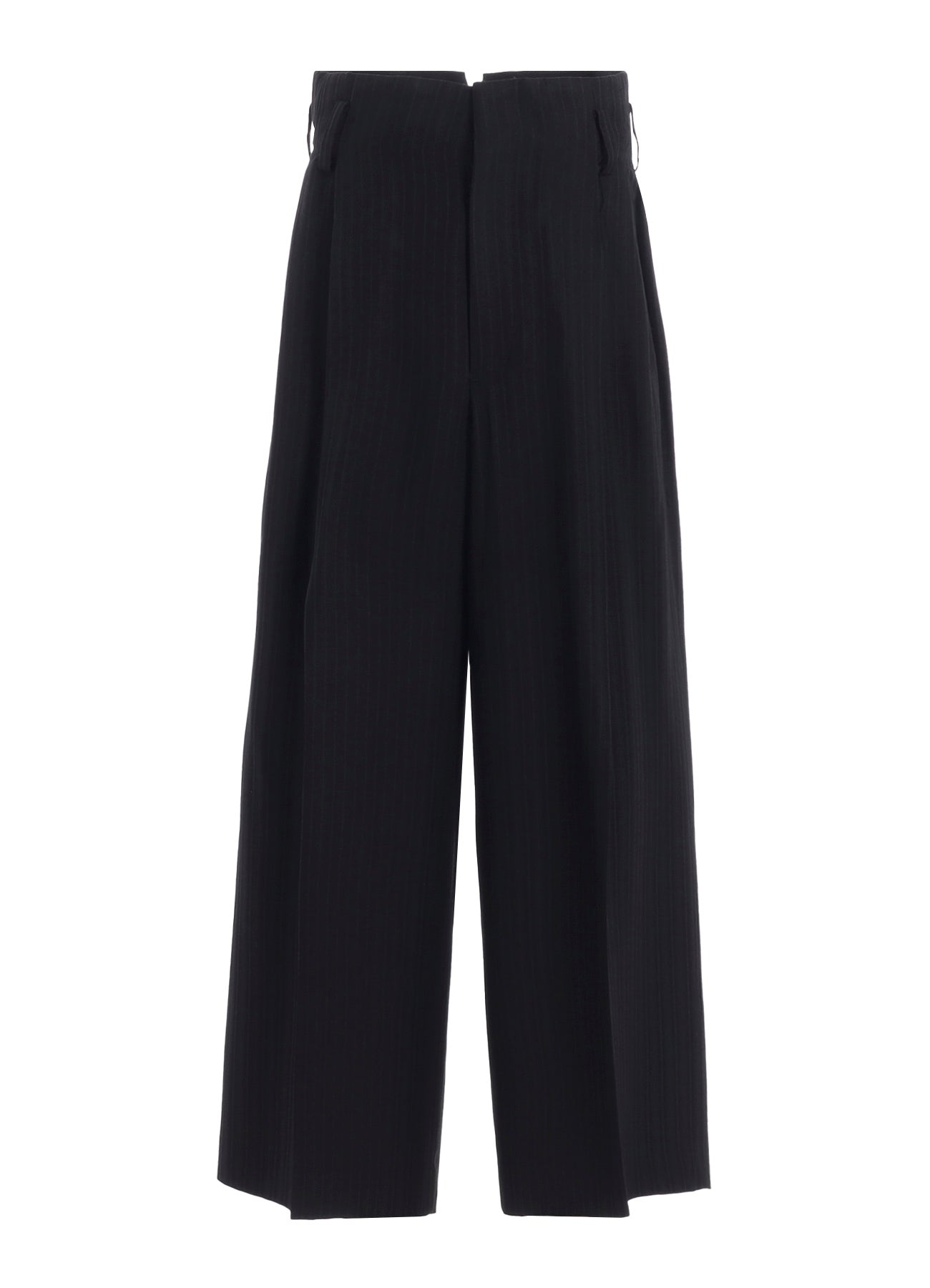 VISCOSE TWEED STRIPE DOUBLE TUCKED PANTS