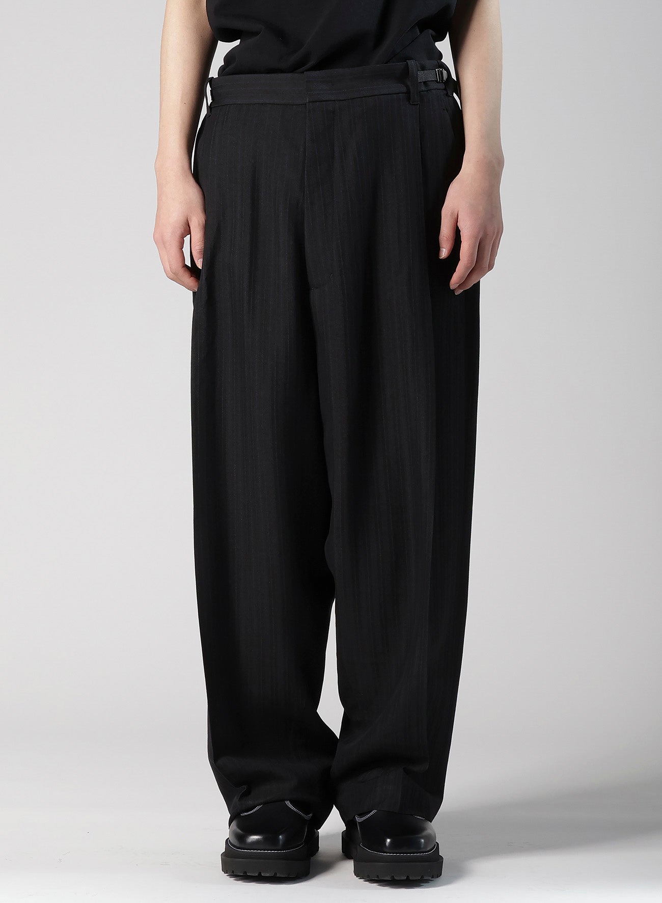 VISCOSE TWEED STRIPE SAROUEL PANTS