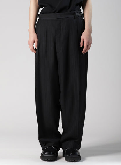 VISCOSE TWEED STRIPE SAROUEL PANTS