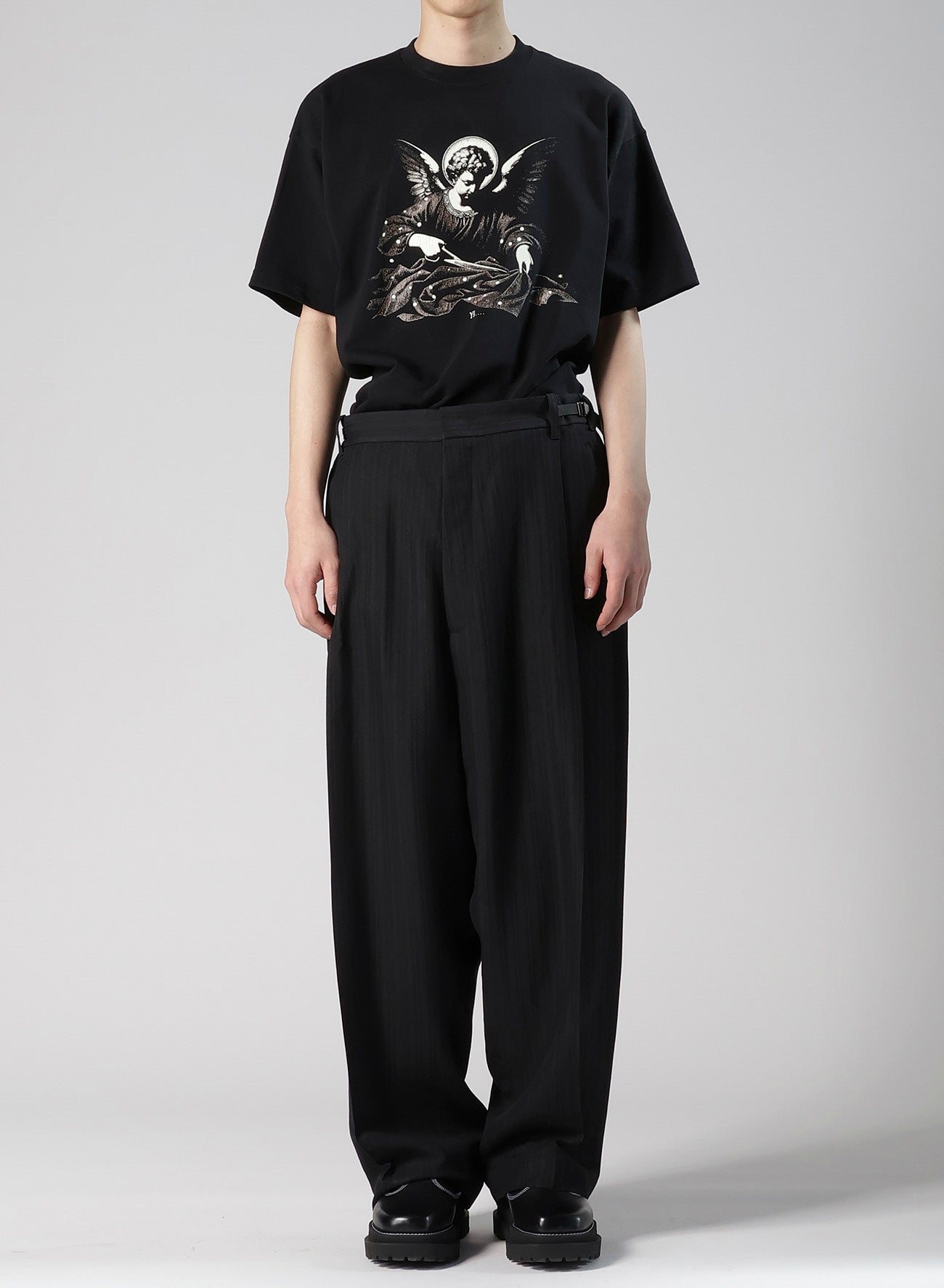 VISCOSE TWEED STRIPE SAROUEL PANTS