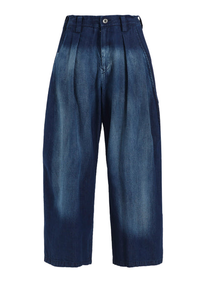 SPOTTED DENIM FRONT BIG POCKET PANTS