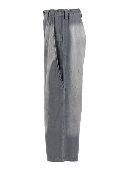 SPOTTED DENIM FRONT BIG POCKET PANTS
