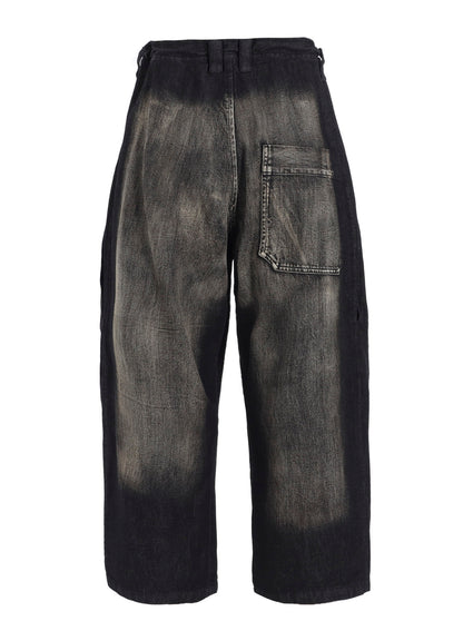 SPOTTED DENIM FRONT BIG POCKET PANTS