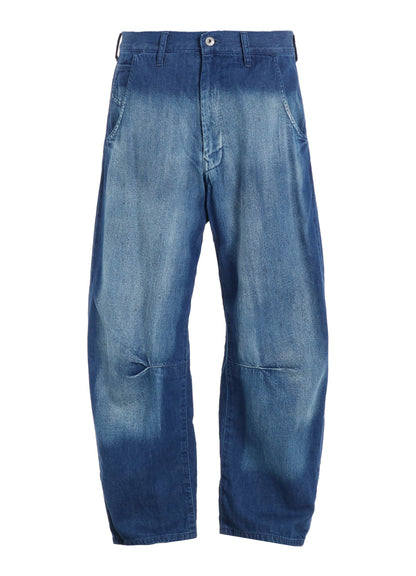 SPOTTED DENIM WIDE PANTS