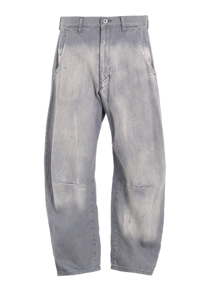 SPOTTED DENIM WIDE PANTS