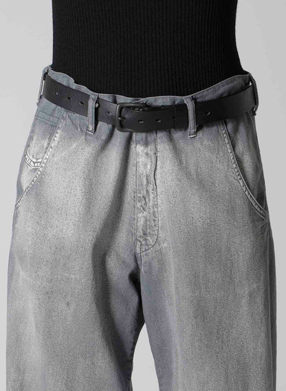 SPOTTED DENIM WIDE PANTS