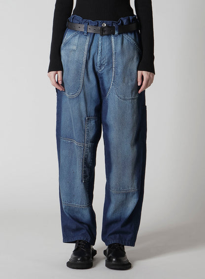 SPOTTED DENIM WORK PANTS
