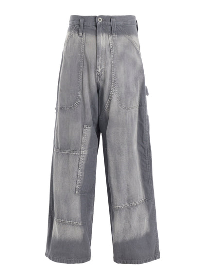 SPOTTED DENIM WORK PANTS