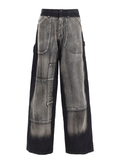 SPOTTED DENIM WORK PANTS