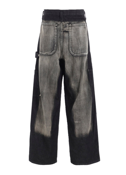 SPOTTED DENIM WORK PANTS