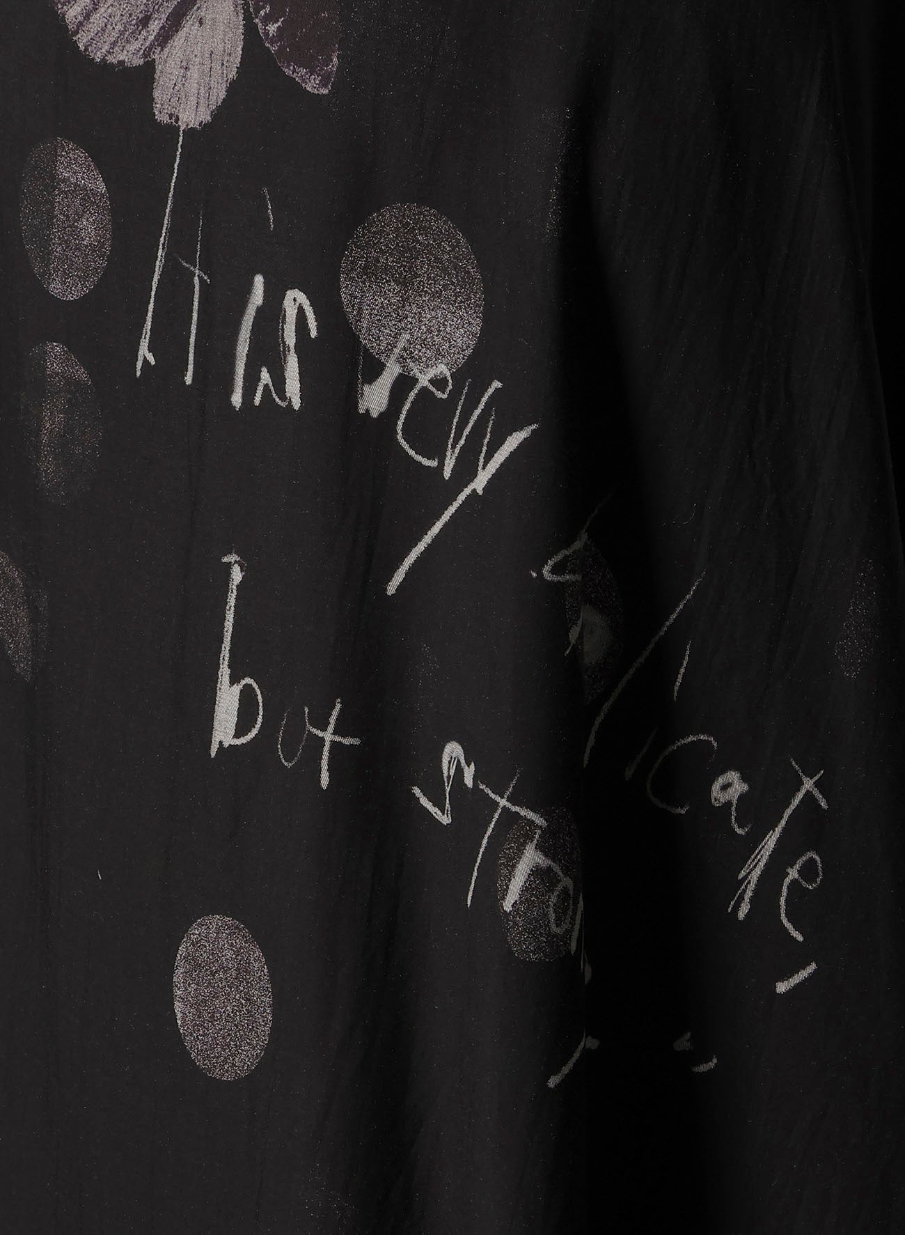 BUTTERFLY-PRINT DUNGAREE TWILL ASYMMETRIC MIDI SKIRT