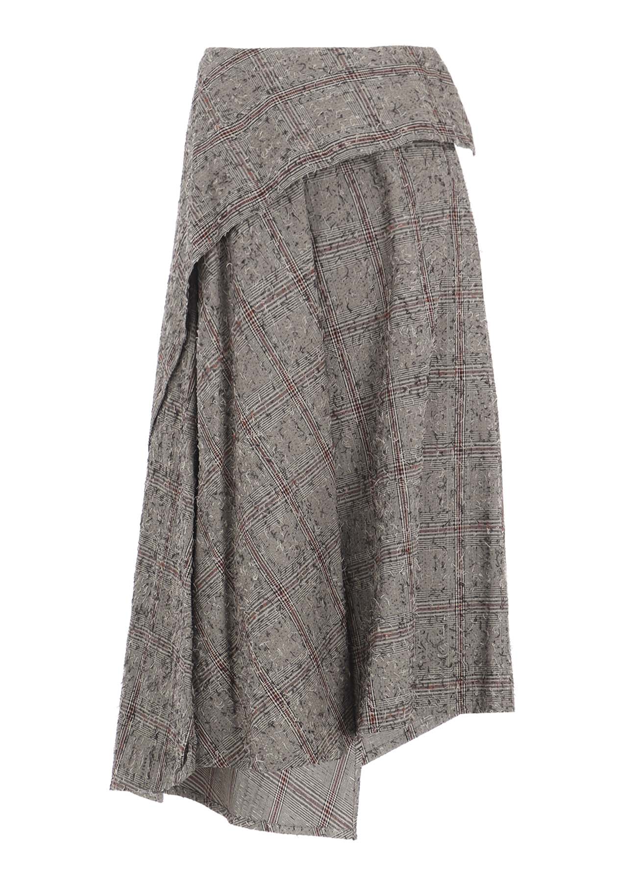 NEEDLE-PUNCHED ASYMMETRIC SKIRT