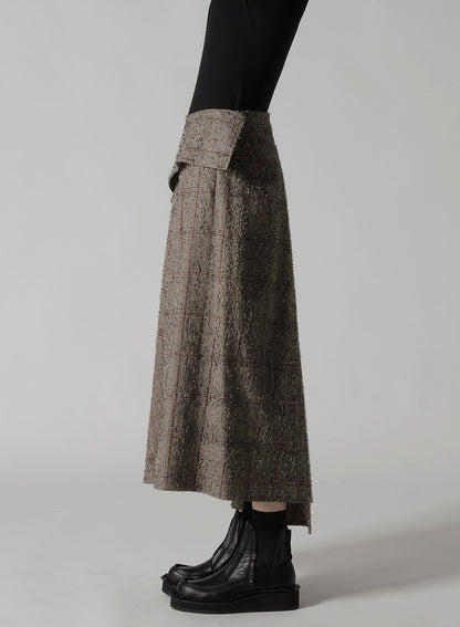 NEEDLE-PUNCHED ASYMMETRIC SKIRT