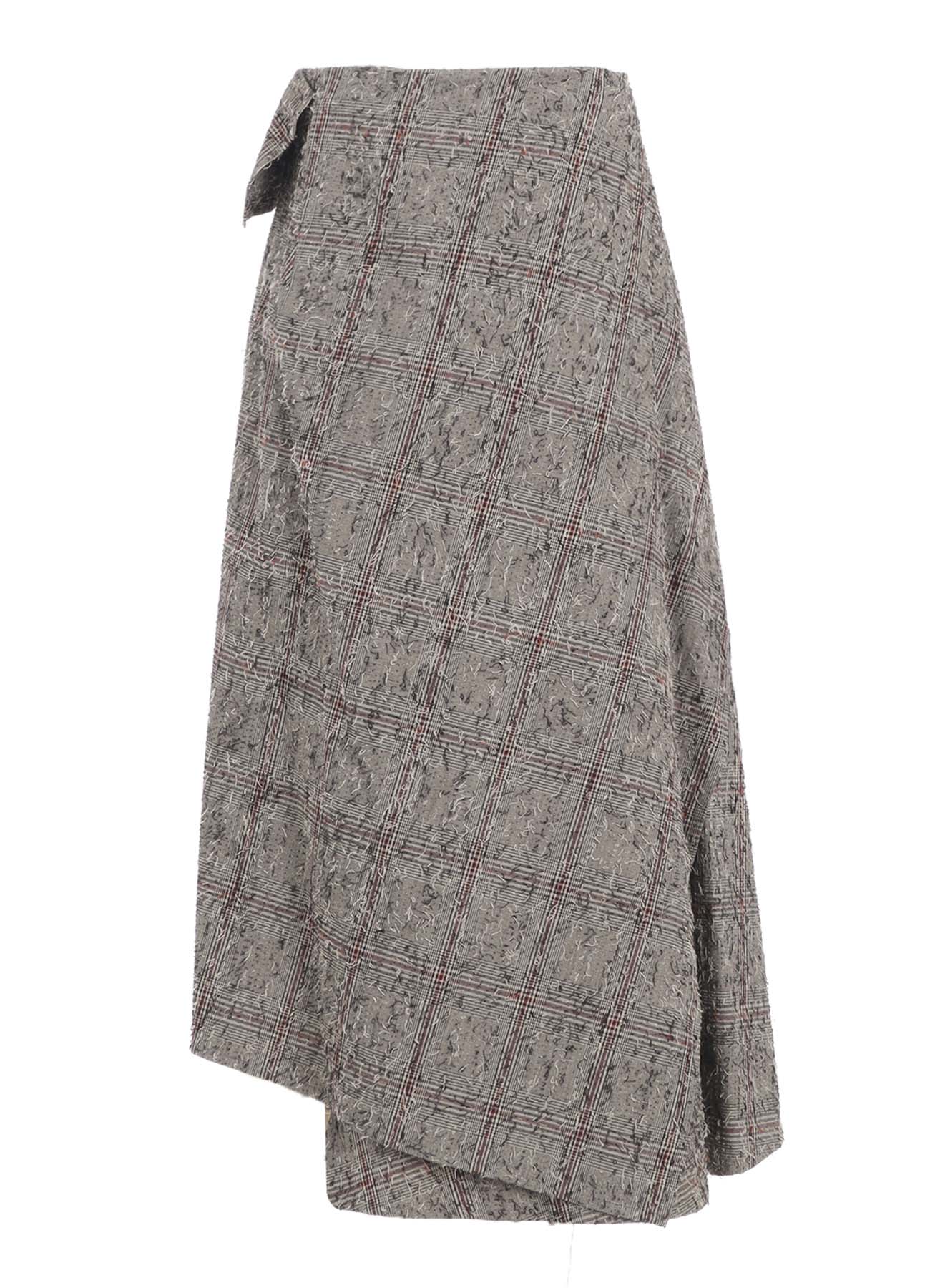 NEEDLE-PUNCHED ASYMMETRIC SKIRT