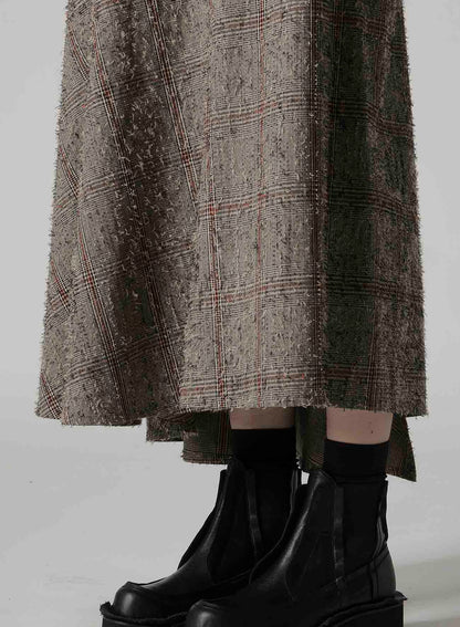 NEEDLE-PUNCHED ASYMMETRIC SKIRT