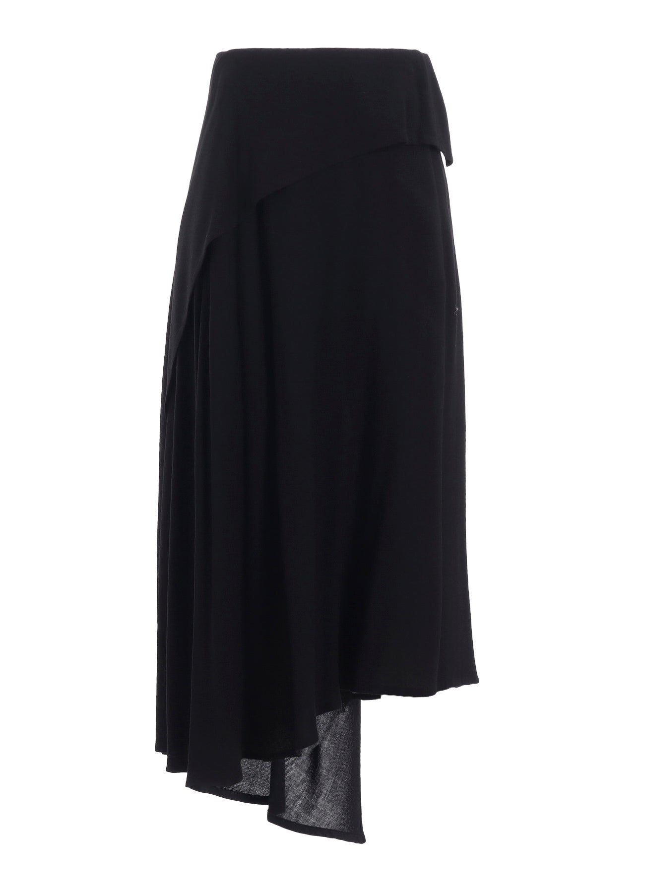 W/RY WASHER PROCESSED GAUZE ASYMMETRIC SKIRT