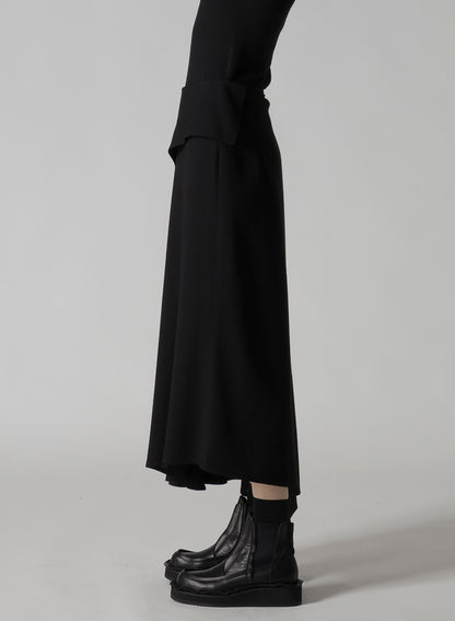 W/RY WASHER PROCESSED GAUZE ASYMMETRIC SKIRT