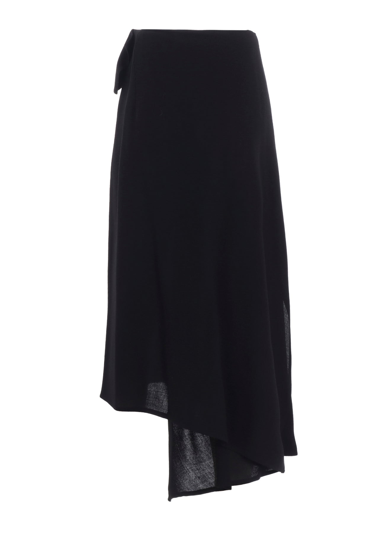 W/RY WASHER PROCESSED GAUZE ASYMMETRIC SKIRT