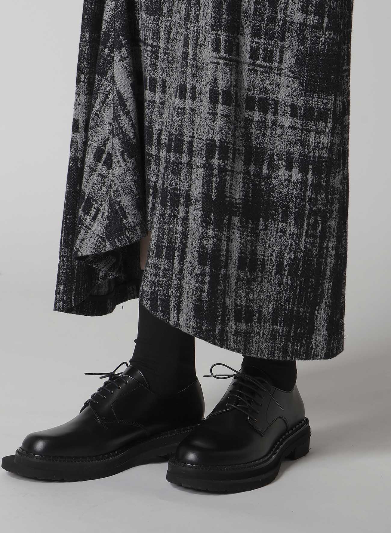 FADED PLAID JACQUARD DROP SKIRT