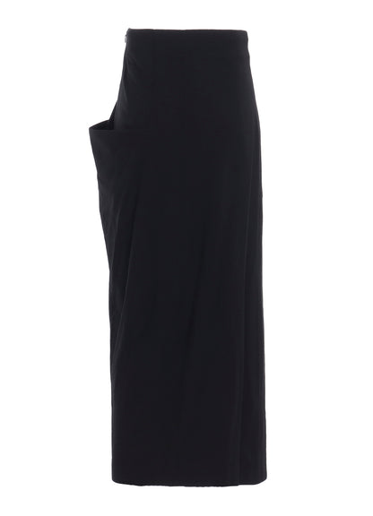 WOOL BREND TWILL DRAPE SKIRT
