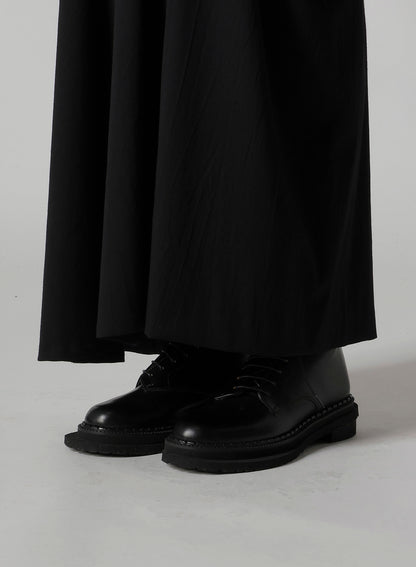 WOOL BREND TWILL DRAPE SKIRT