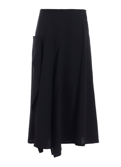 WOOL SERGE TRIANGLE GUSSET SKIRT