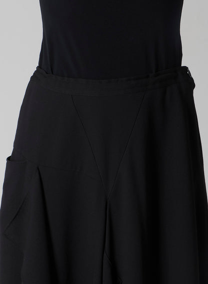 WOOL SERGE TRIANGLE GUSSET SKIRT