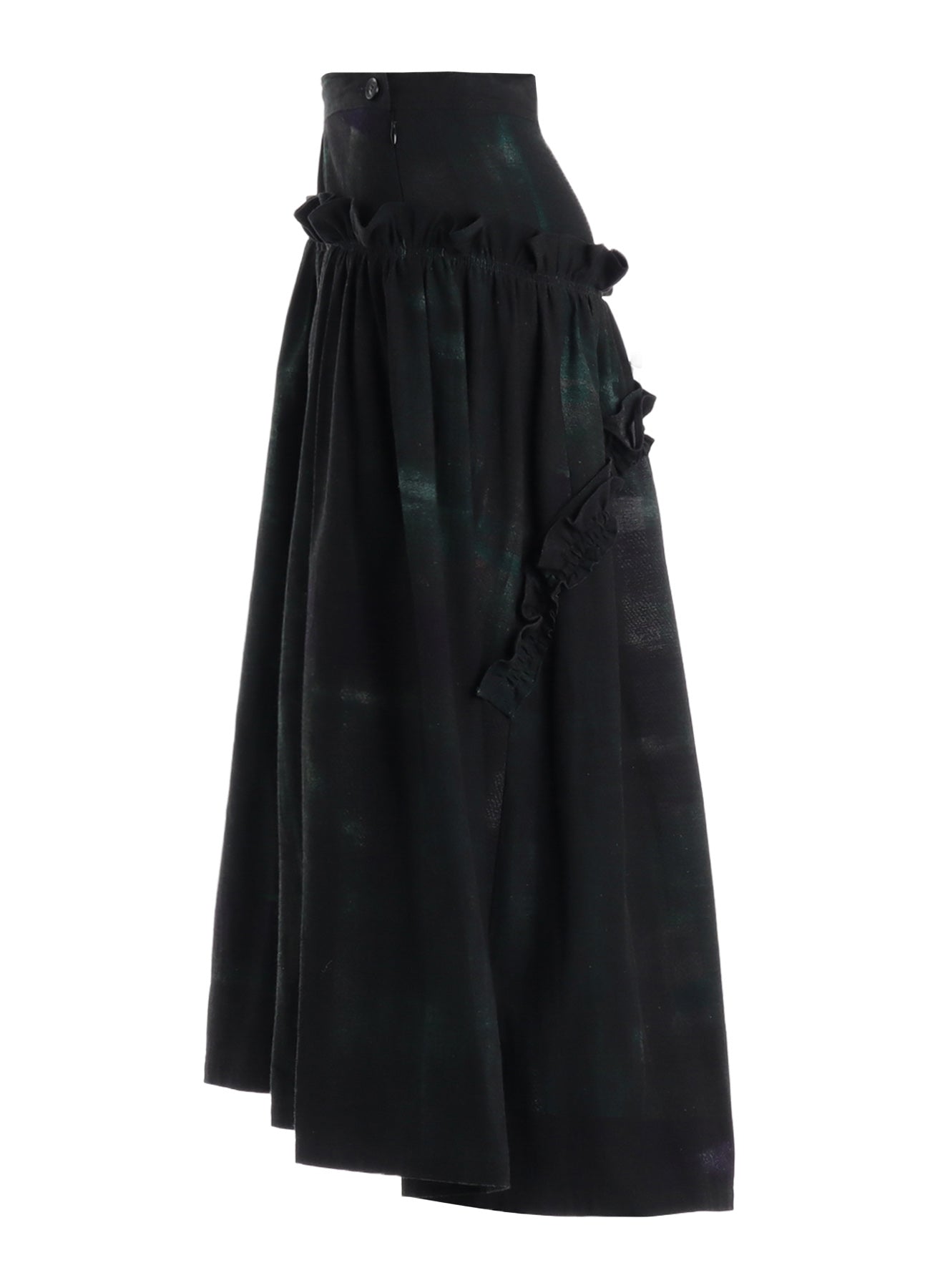 6OZ DENIM FRILL GATHERED SKIRT