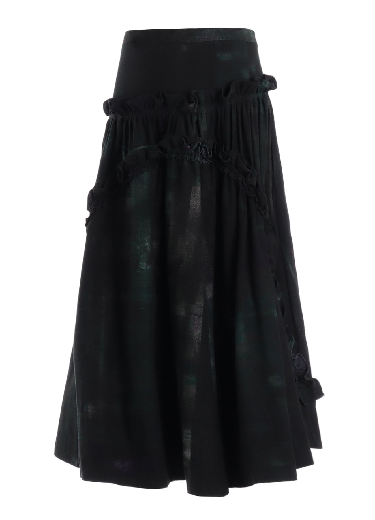 6OZ DENIM FRILL GATHERED SKIRT