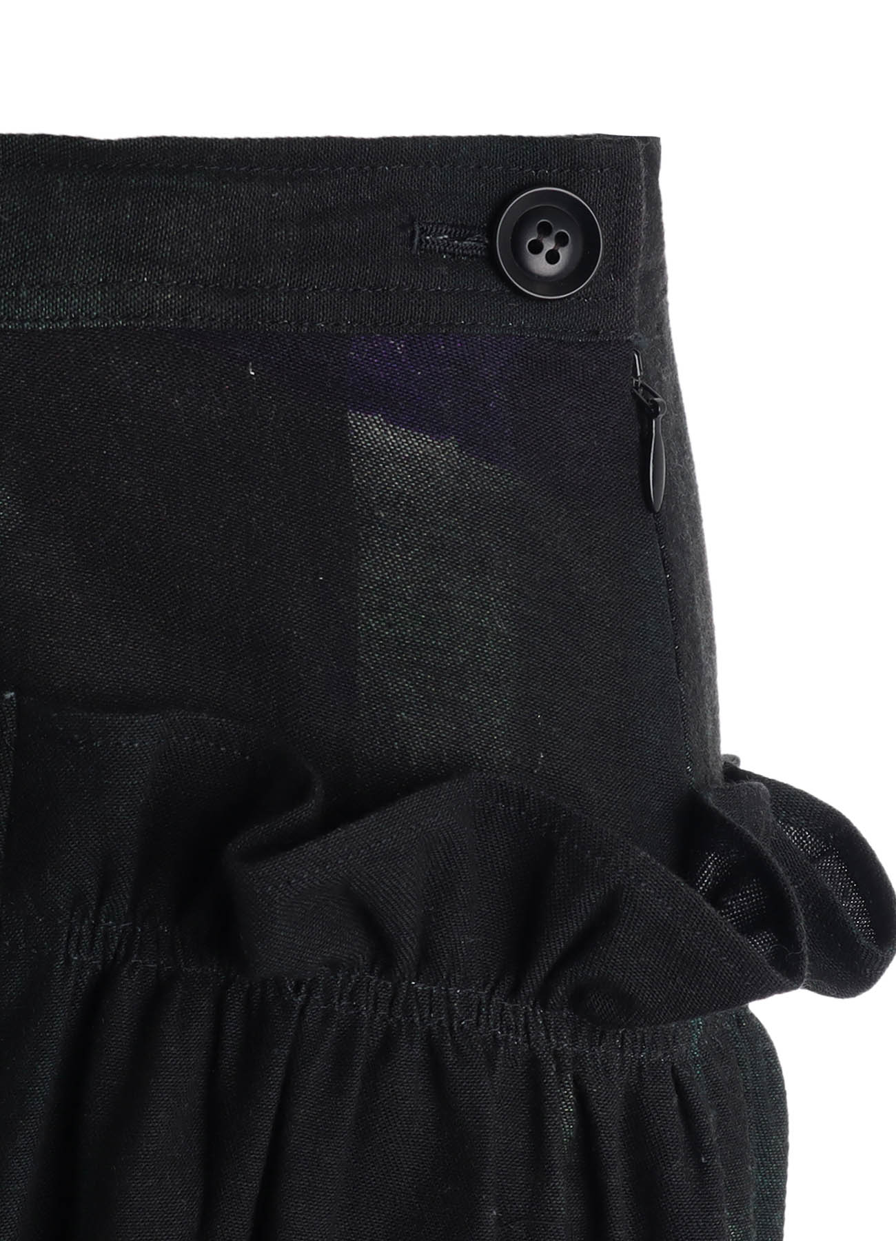 6OZ DENIM FRILL GATHERED SKIRT