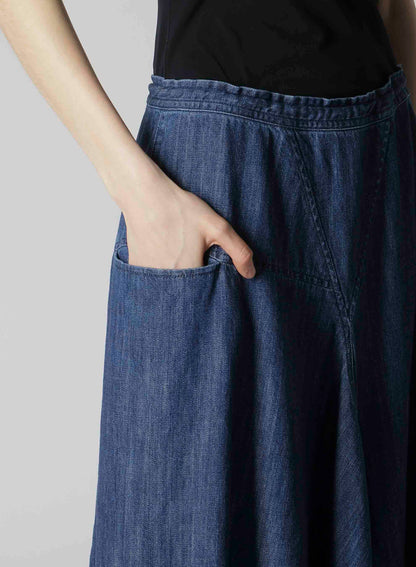 8OZ DENIM FRONT TRIANGLE GUSSET SKIRT