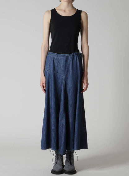 8OZ DENIM FRONT TRIANGLE GUSSET SKIRT