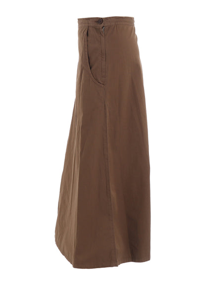 COTTON TWILL GARMENT DYE RIGHT BIG BELT SKIRT