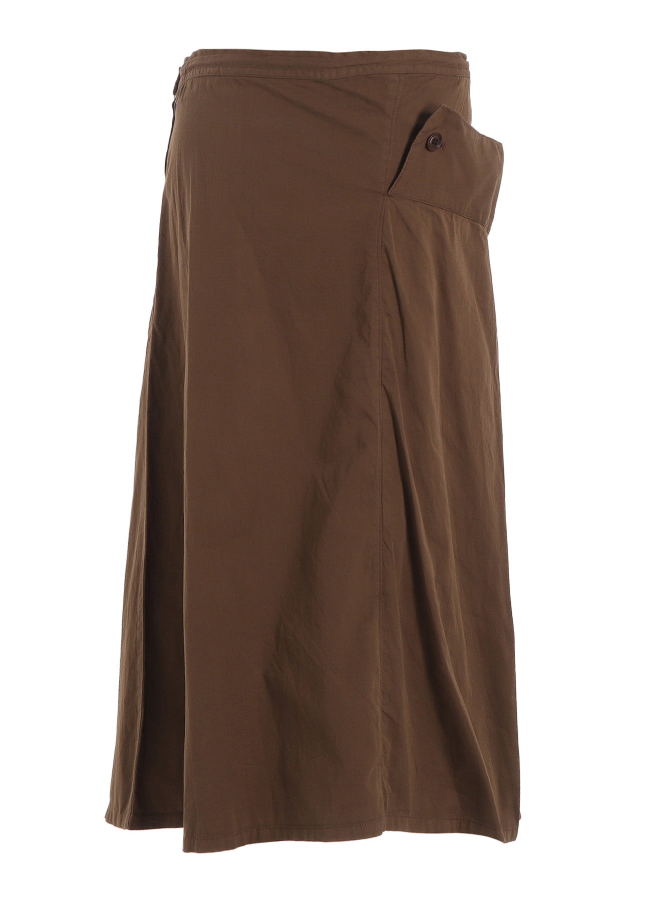 COTTON TWILL GARMENT DYE RIGHT BIG BELT SKIRT