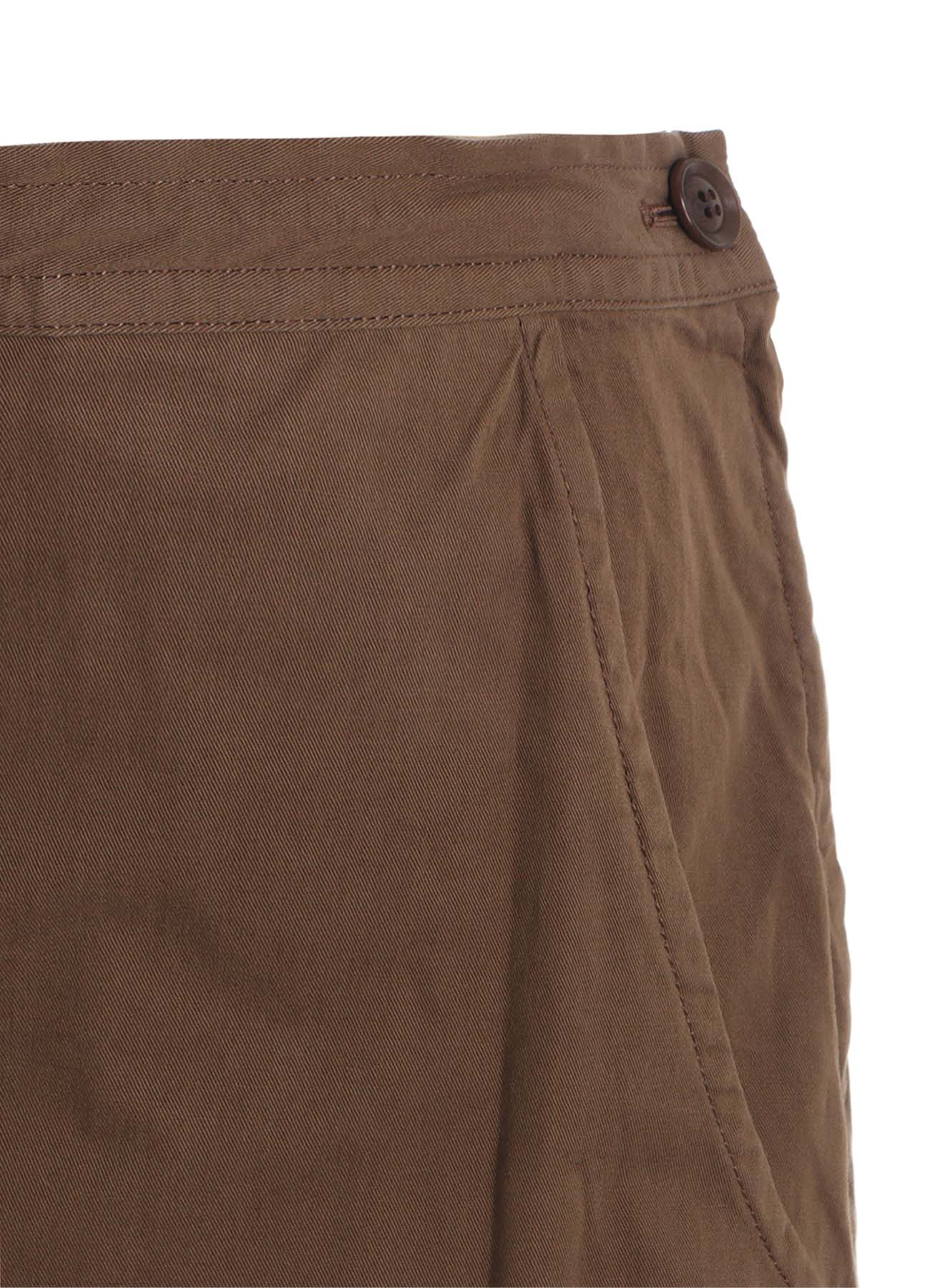 COTTON TWILL GARMENT DYE RIGHT BIG BELT SKIRT