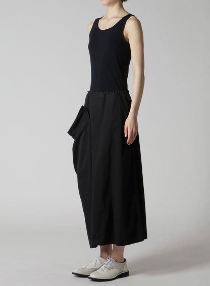 COTTON TWILL GARMENT DYE RIGHT BIG BELT SKIRT