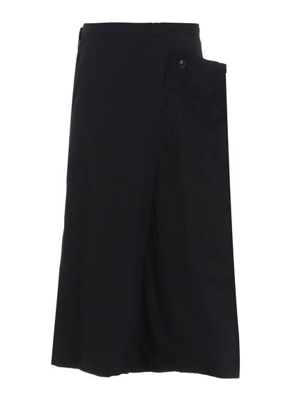COTTON TWILL GARMENT DYE RIGHT BIG BELT SKIRT