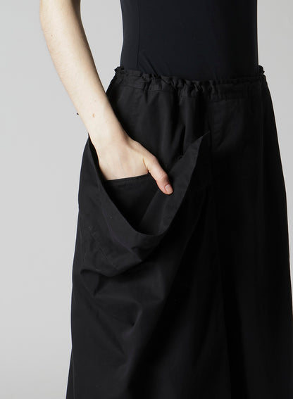 COTTON TWILL GARMENT DYE RIGHT BIG BELT SKIRT