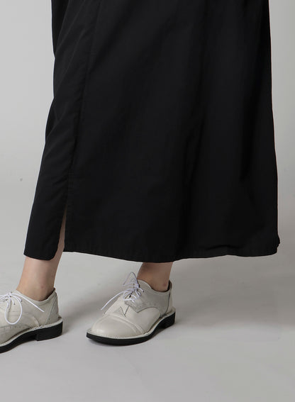COTTON TWILL GARMENT DYE RIGHT BIG BELT SKIRT