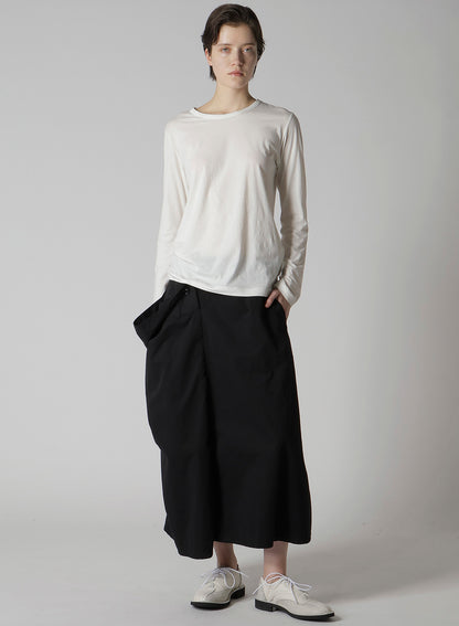 COTTON TWILL GARMENT DYE RIGHT BIG BELT SKIRT