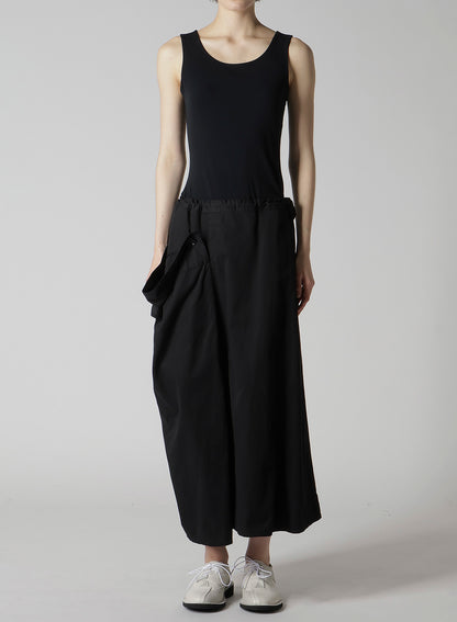 COTTON TWILL GARMENT DYE RIGHT BIG BELT SKIRT