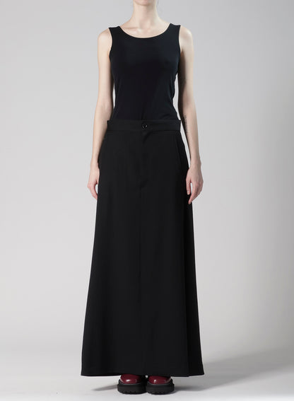 WOOL GABARDINE LINE SKIRT