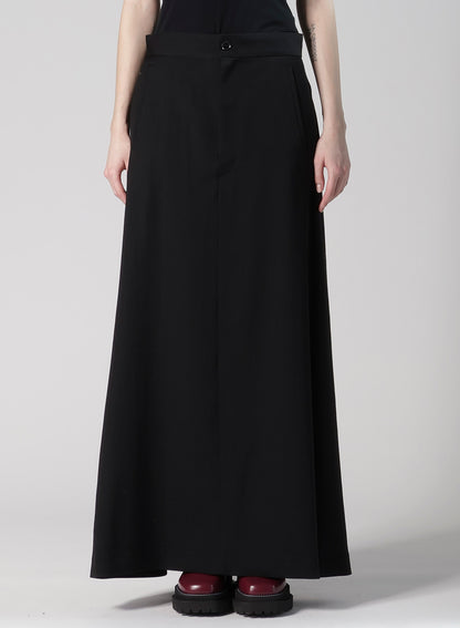 WOOL GABARDINE LINE SKIRT