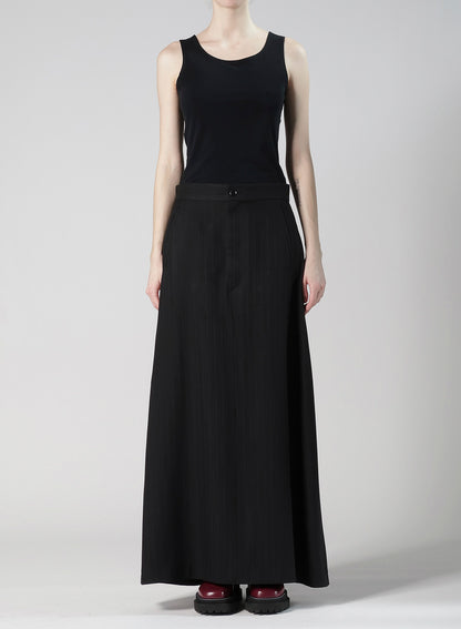 VISCOSE TWEED STRIPE A LINE SKIRT