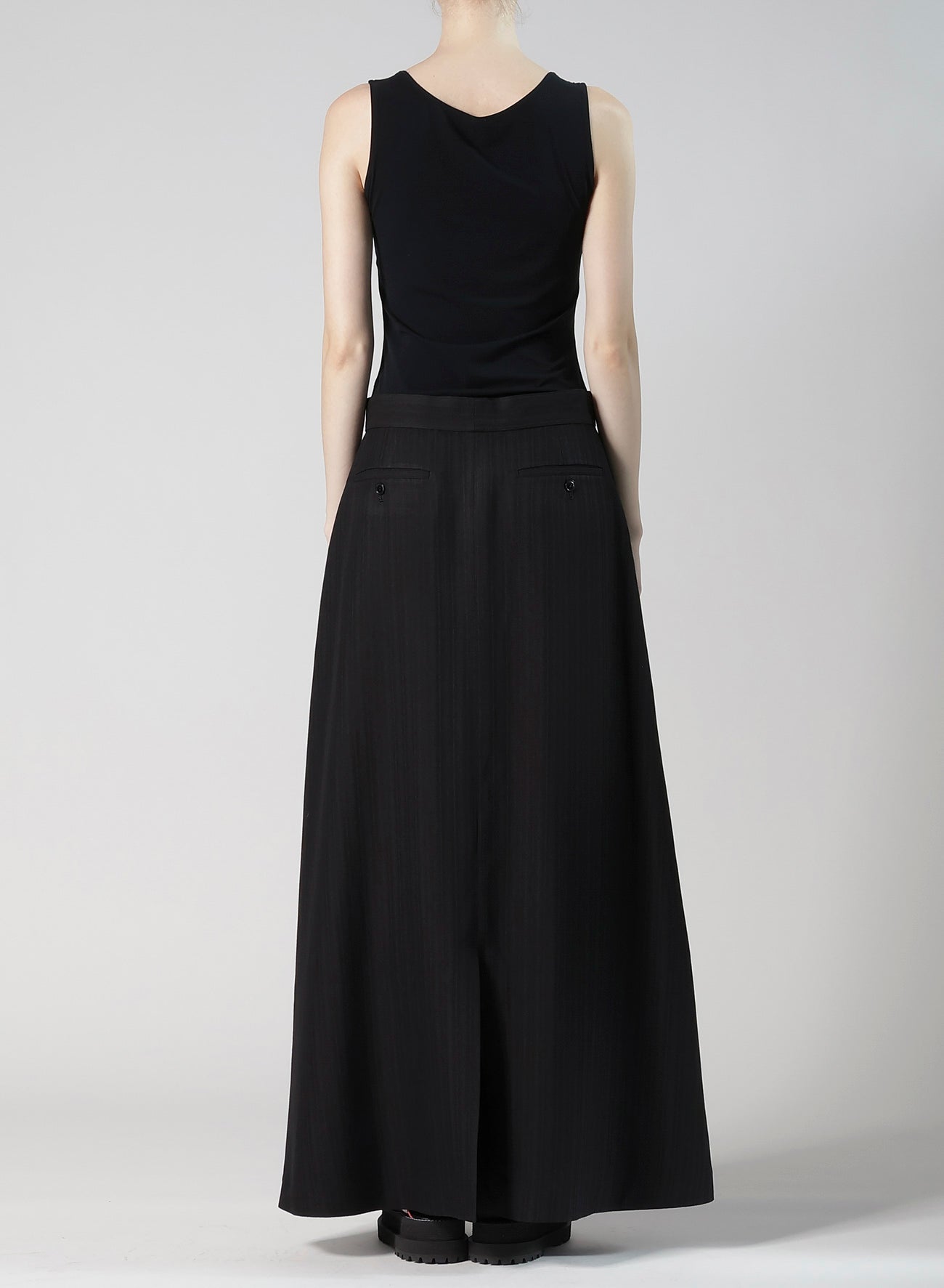 VISCOSE TWEED STRIPE A LINE SKIRT