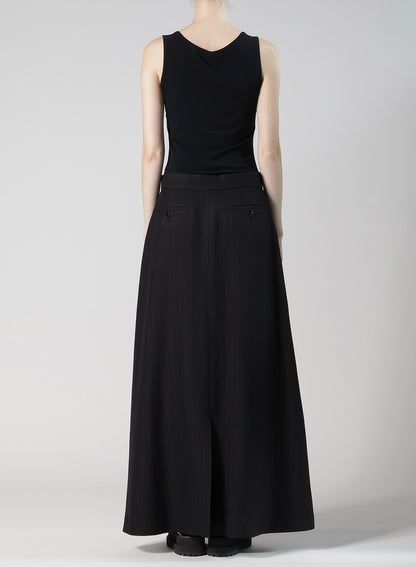 VISCOSE TWEED STRIPE A LINE SKIRT