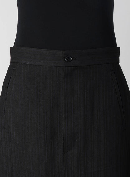 VISCOSE TWEED STRIPE A LINE SKIRT