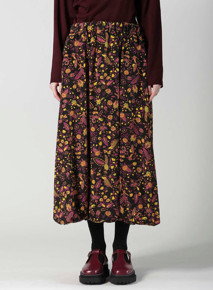 FLOWER PRINT BALLOON SKIRT