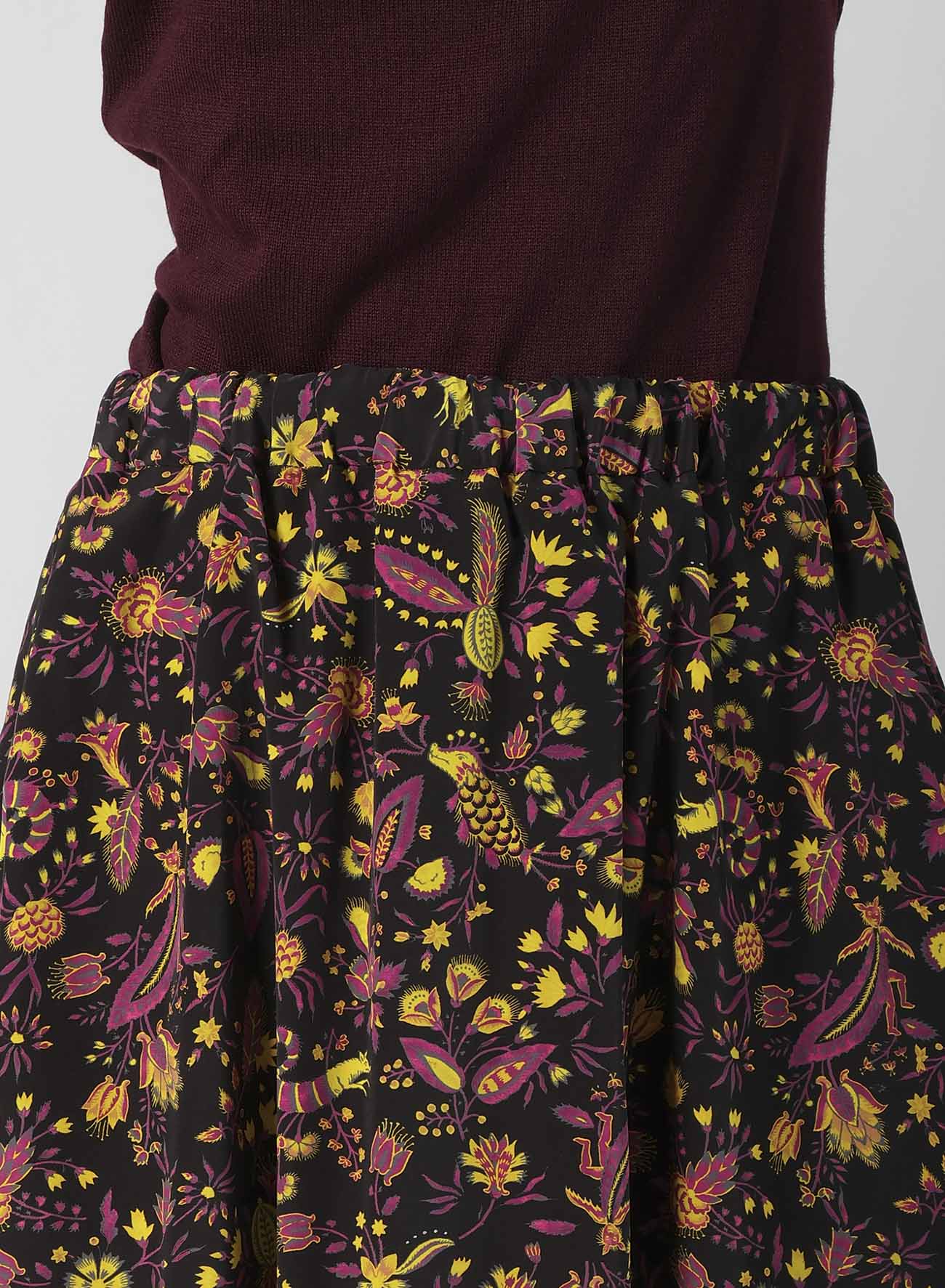 FLOWER PRINT BALLOON SKIRT